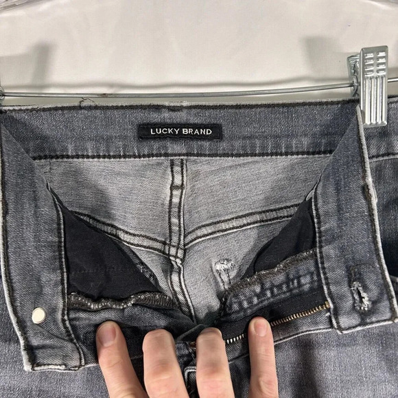 Lucky Brand Jeans 10 30L Black Mid Rise Ava Skinny Cotton Blend Button Zip - Picture 7 of 12